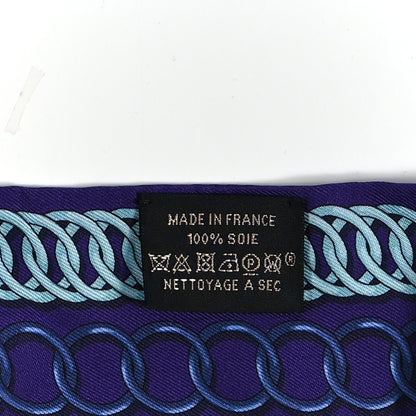 Hermes Silk Maillons Twilly Ultra Violet Cobalt 3 of 4