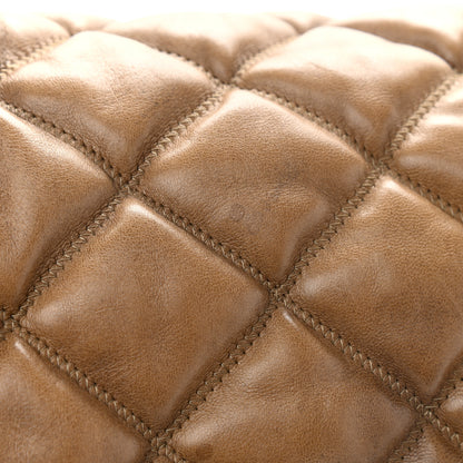 Chanel Lambskin Bubble Quilt Flap Bag Dark Beige 10 of 10