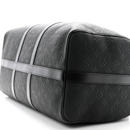Louis Vuitton Taurillon Monogram Keepall Bandouliere 50 Black 17 of 20