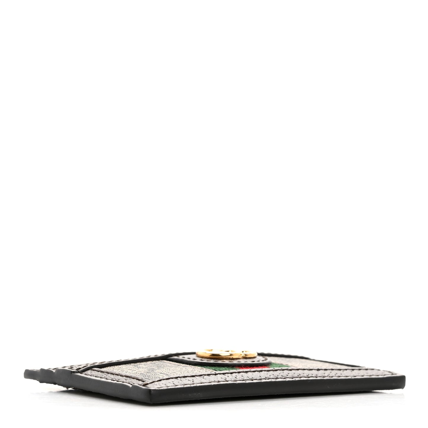 GG Supreme Monogram Ophidia Card Holder Brown