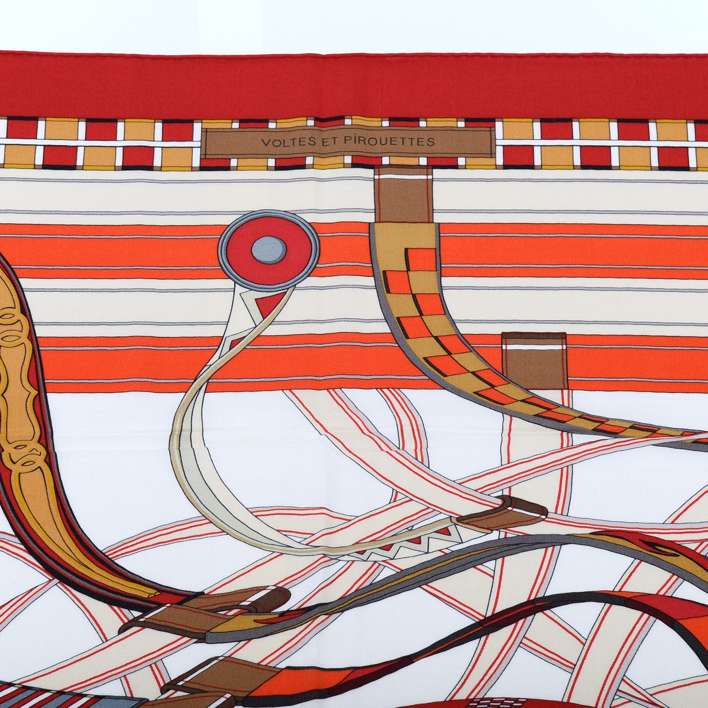 Cashmere Silk Voltes Et Pirouettes Shawl 140 Rouge Creme Beige