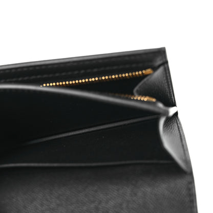 Hermes Madame Calfskin Kelly Pocket Slim Wallet Black 5 of 9