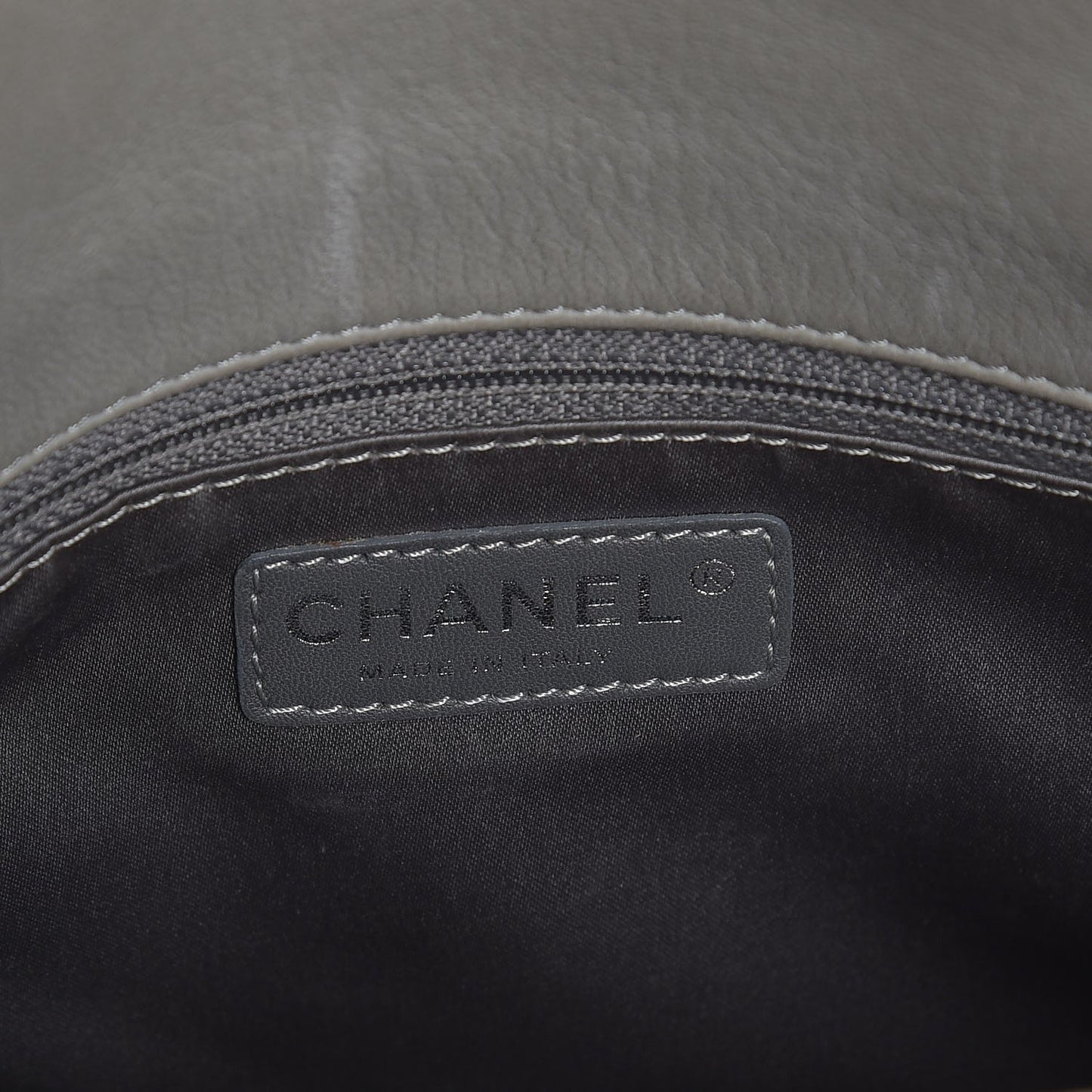 Lambskin Quilted Maxi 3 Flap Bag Grey