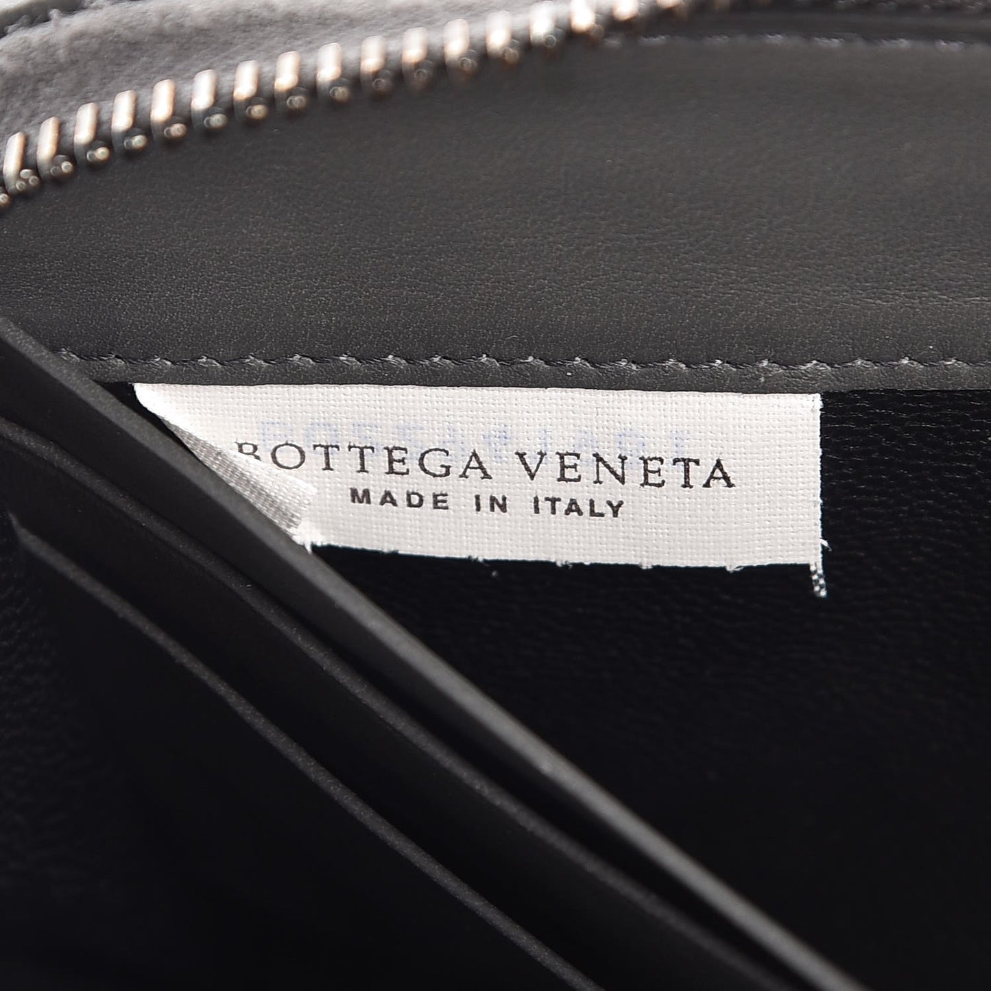 Nappa Intrecciato Zip Around Wallet Grey