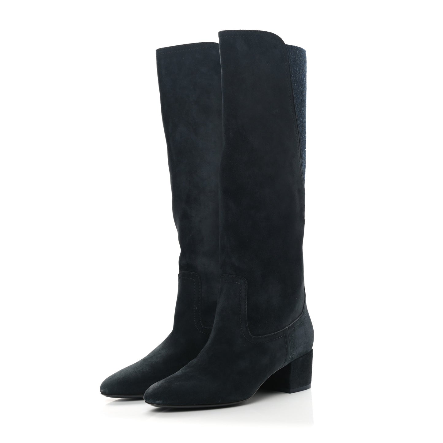 Suede CC Boots 37.5 Navy Blue