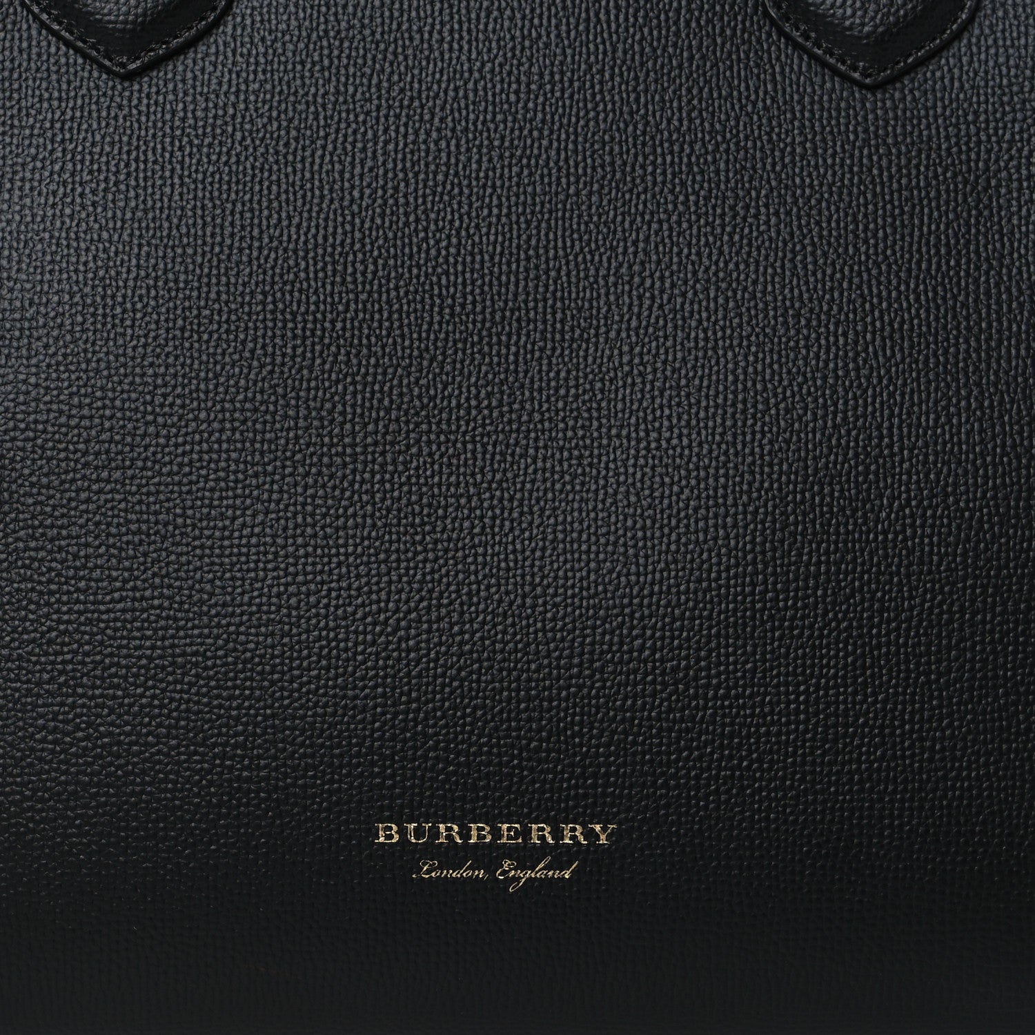 Burberry Grainy Calfskin House Check Medium Banner Tote Black 6 of 8
