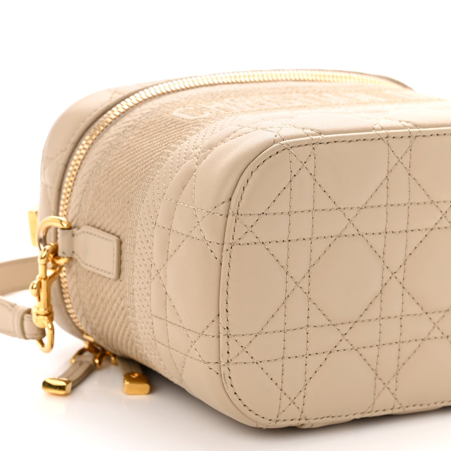 Christian Dior Lambskin Cannage Small Diortravel Vanity Case Light Beige 8 of 13