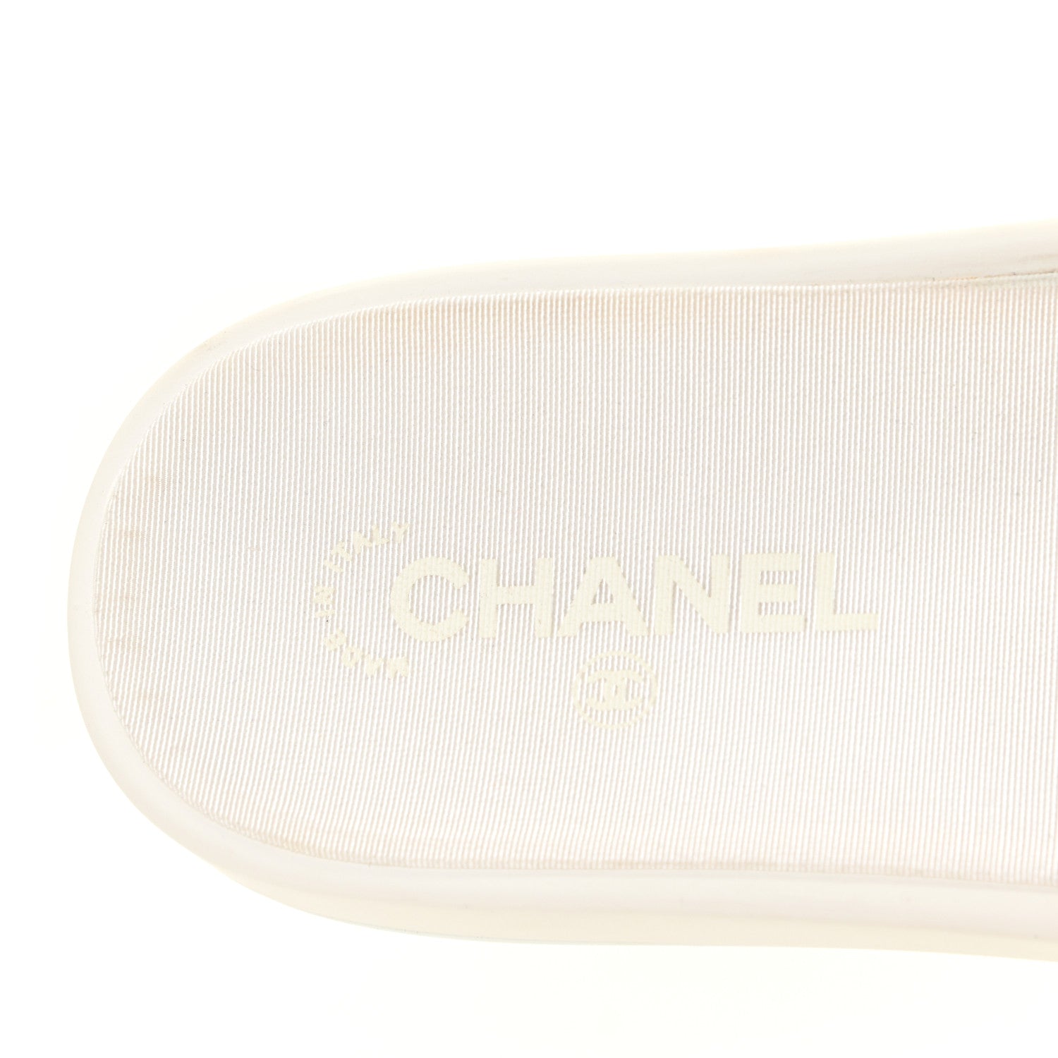 Chanel Tweed Grosgrain Camellia CC Flat Mules 41 Ecru Green Ivory 10 of 13