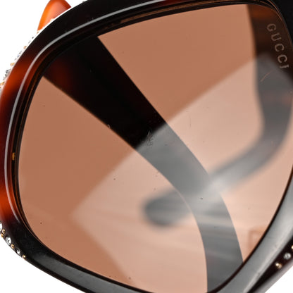 Gucci Crystal Cat Eye GG0118S Sunglasses Havana Brown 8 of 11