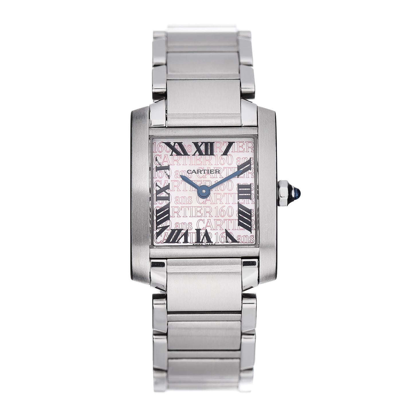 Stainless Steel 20mm Tank Francaise 160th Anniversary Quartz Watch