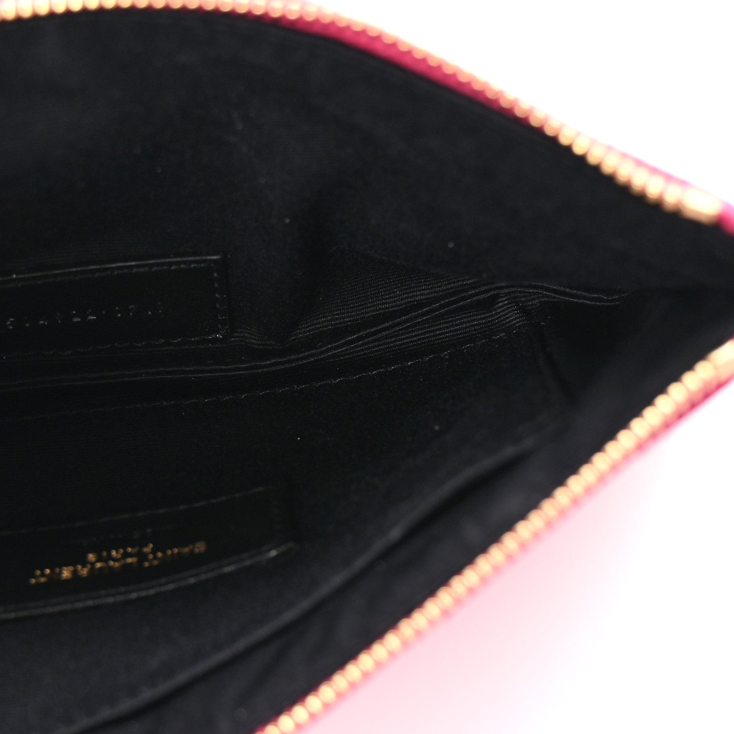 Saint Laurent Grain De Poudre Chevron Monogram Bill Pouch Fresh Fuxia 5 of 8