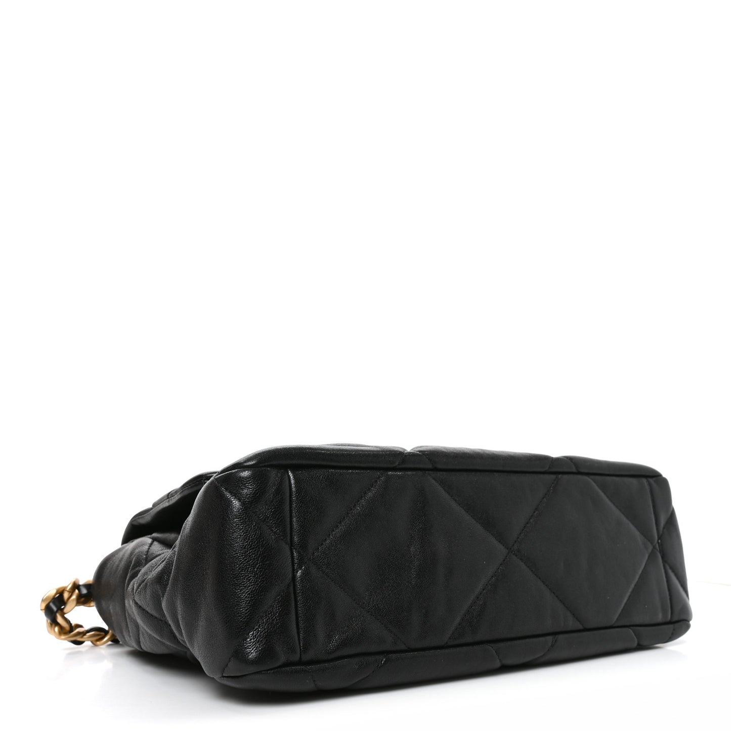 Lambskin Quilted Large Chanel 19 Flap Black