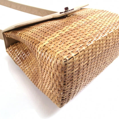 Chanel Vintage Straw Bag w/Tortoise CC Lock 5 of 14