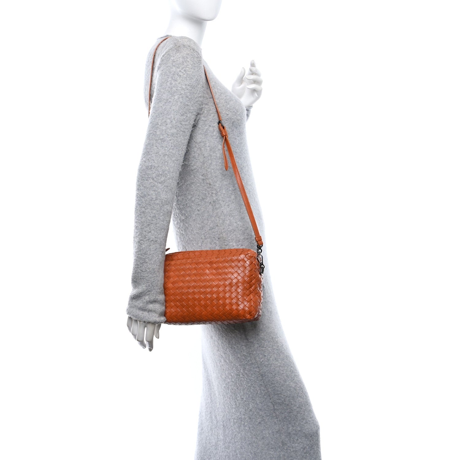 Bottega Veneta Nappa Intrecciato Crossbody Bag Dark Calvados 2 of 10