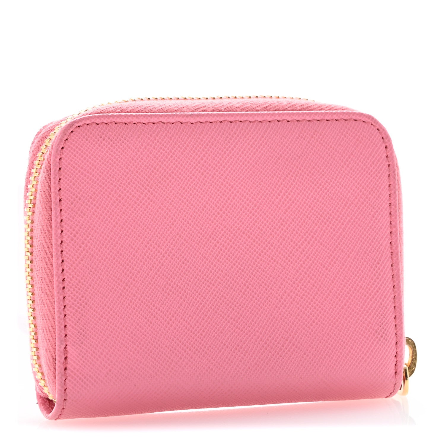 Prada Saffiano Metal Coin Purse Pink 3 of 12