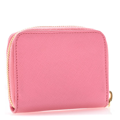 Prada Saffiano Metal Coin Purse Pink 3 of 12