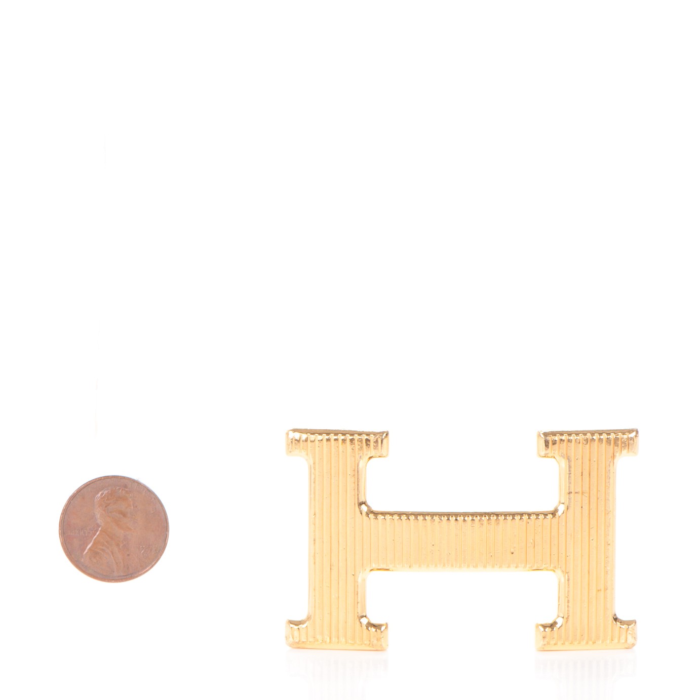 Strie 32mm H Belt Buckle Gold