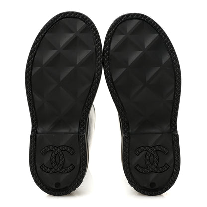 Chanel Caoutchouk CC High Boots 37 Black 6 of 9