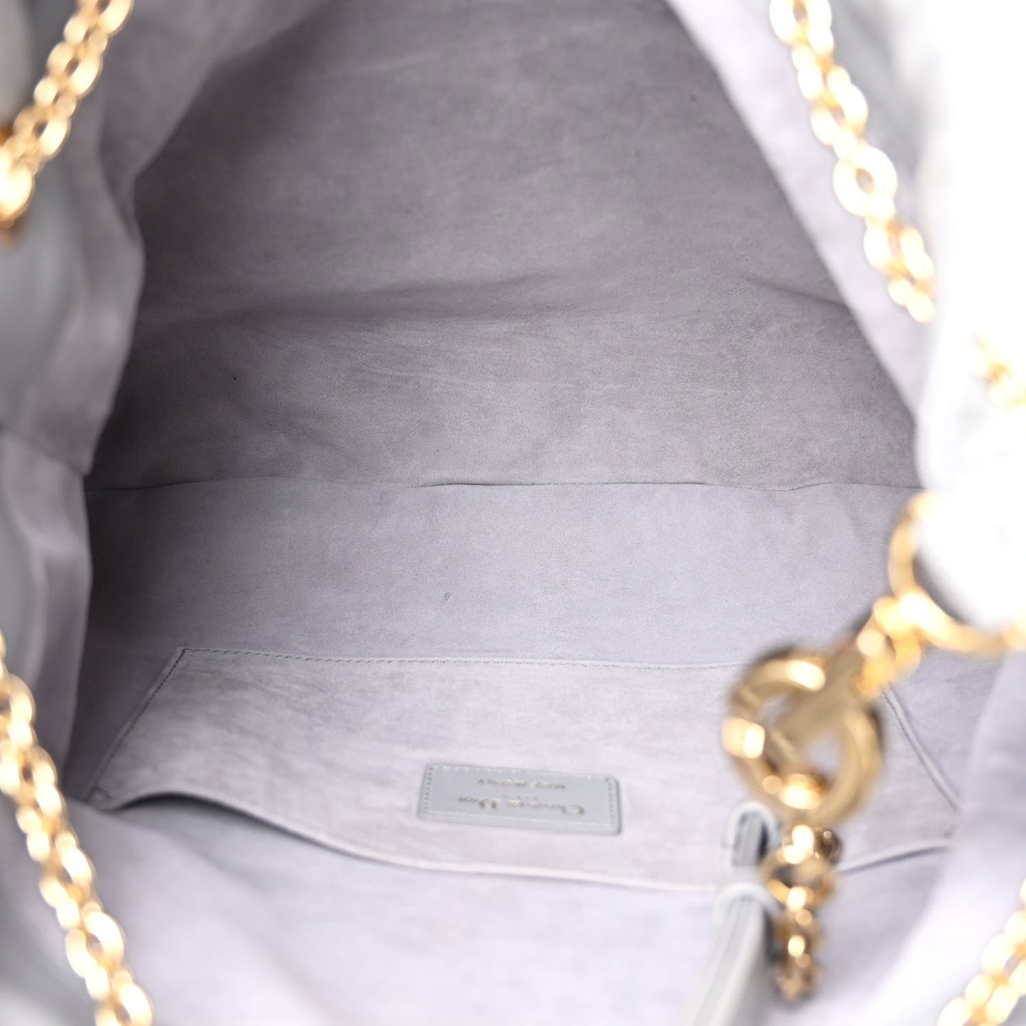 Lambskin Supple Macrocannage Ammi Bag Grey