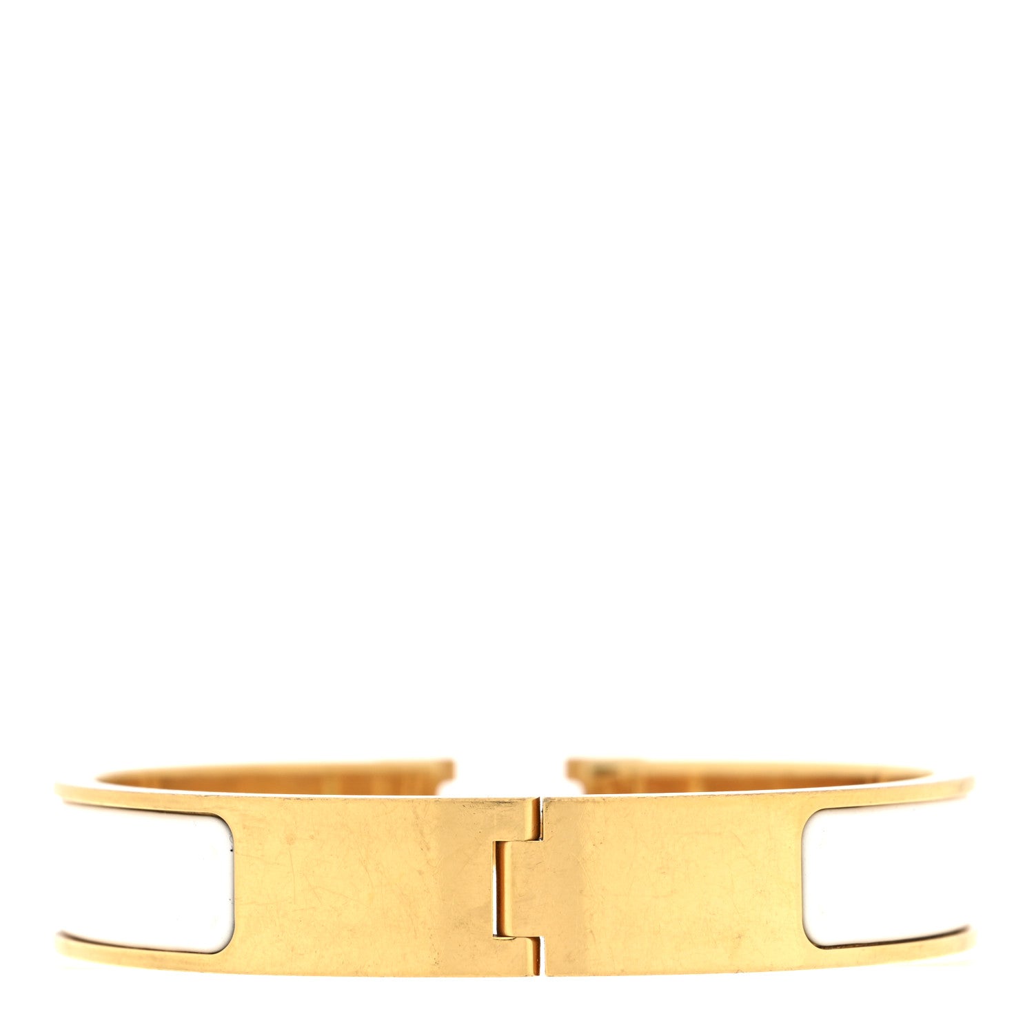 Hermes Enamel Narrow Clic Clac H Bracelet PM White 3 of 5