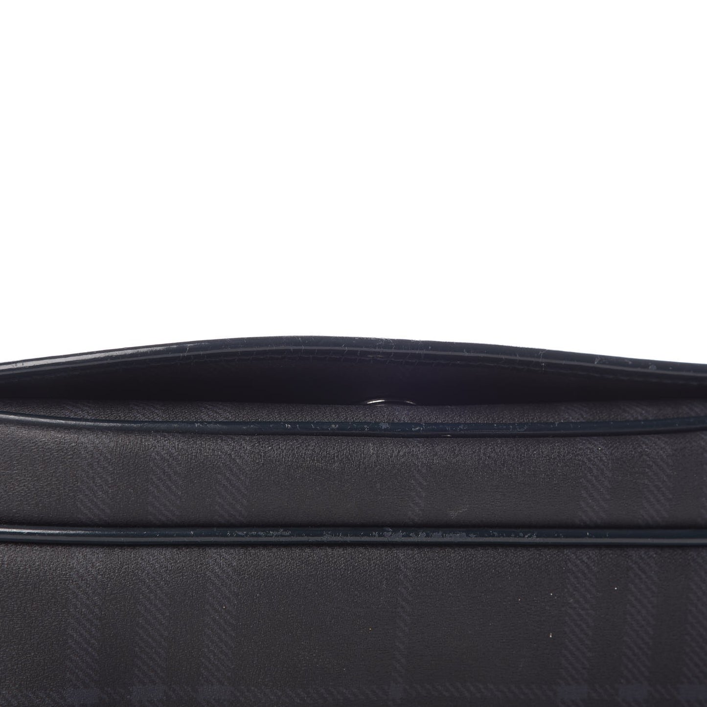London Check Crossbody Messenger Bag Charcoal Navy