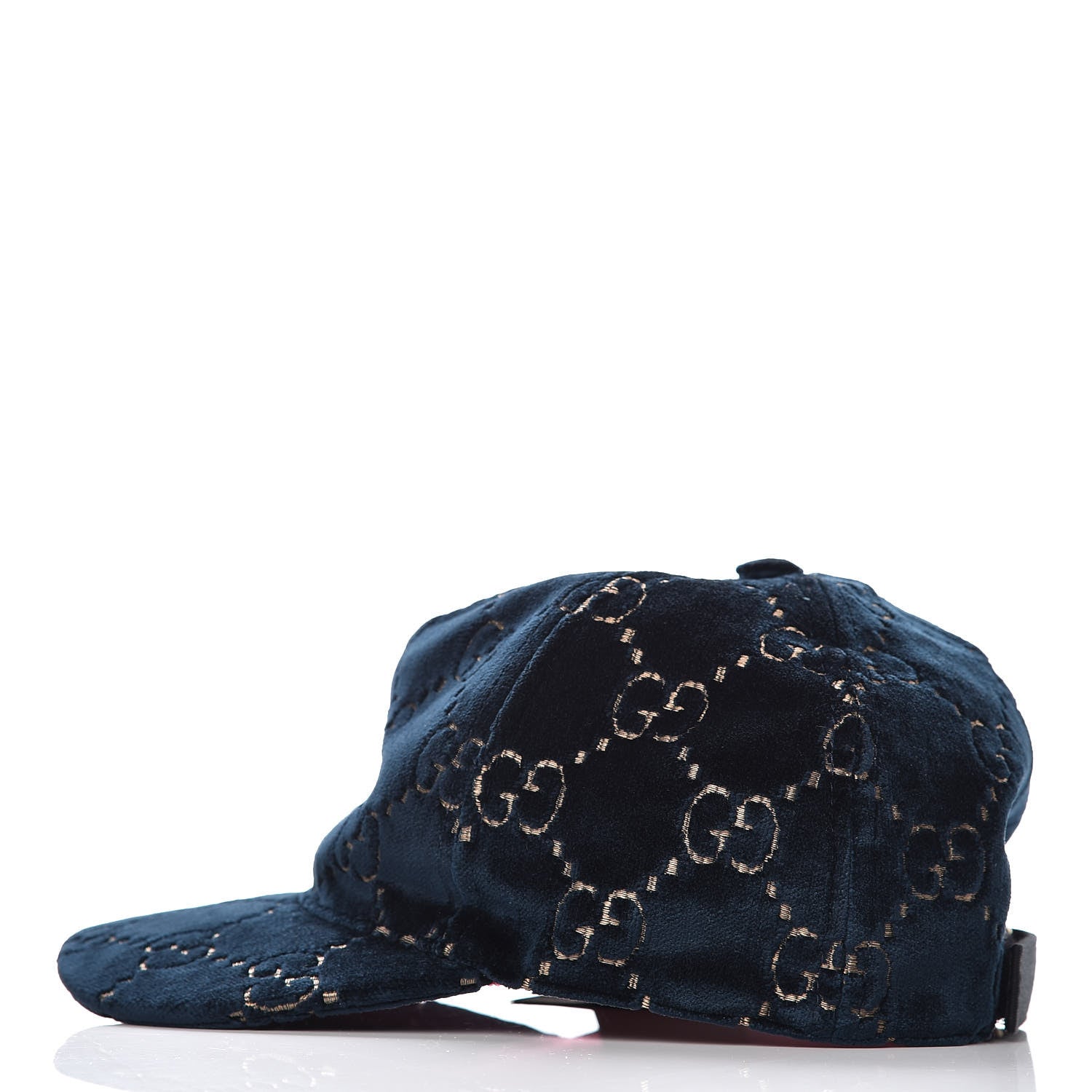 Gucci Velvet GG Monogram Baseball Hat S Blue 3 of 8