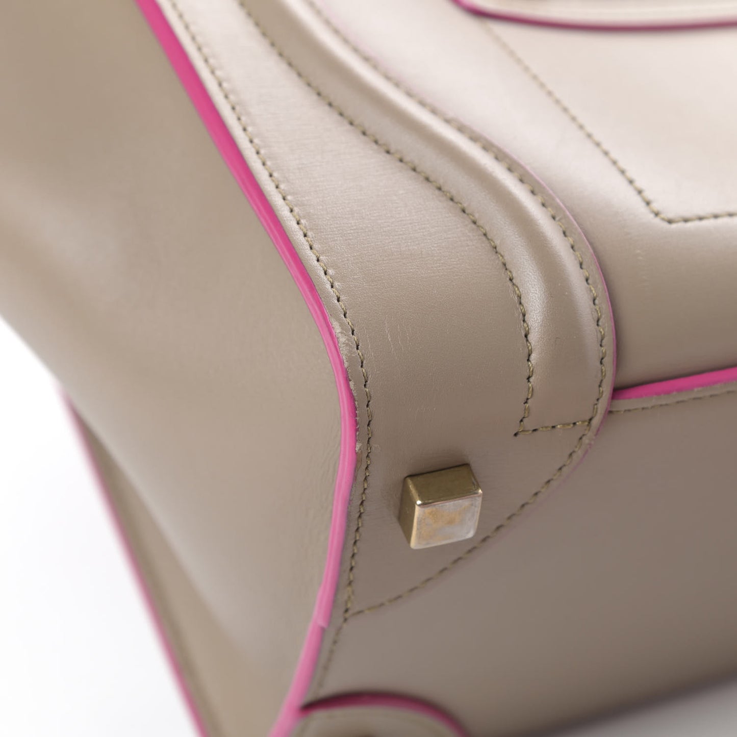 Palmelato Calfskin Micro Luggage Beige