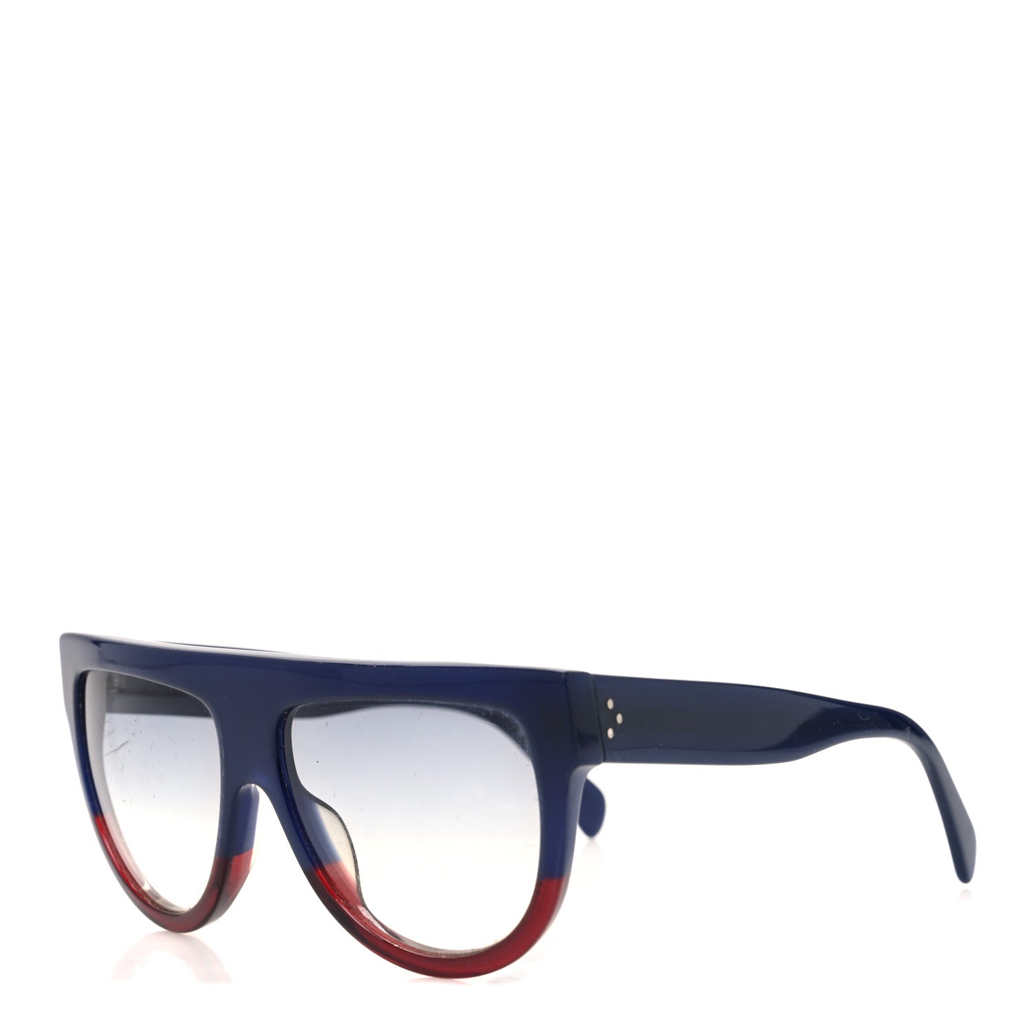 Celine Acetate Shadow Sunglasses CL 41026/S Blue Red 1 of 7