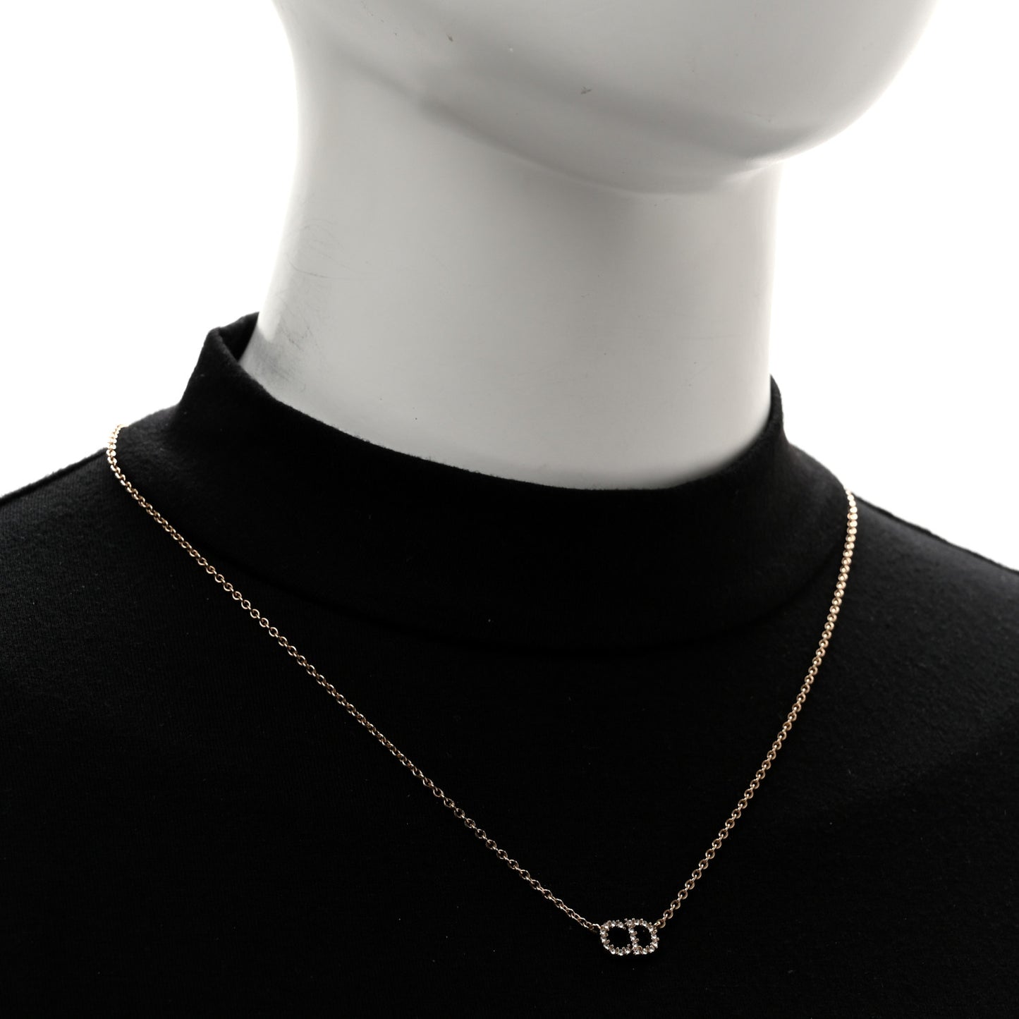 Metal Crystal Clair D Lune Necklace Gold
