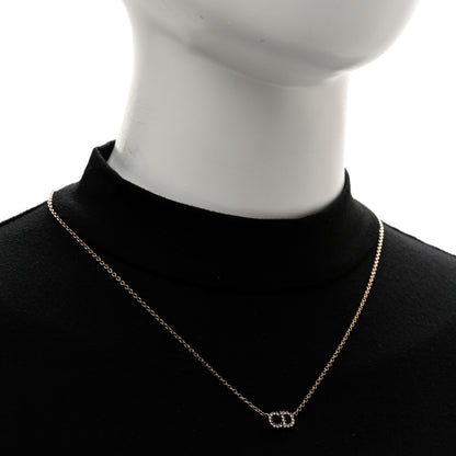 Christian Dior Metal Crystal Clair D Lune Necklace Gold 2 of 5