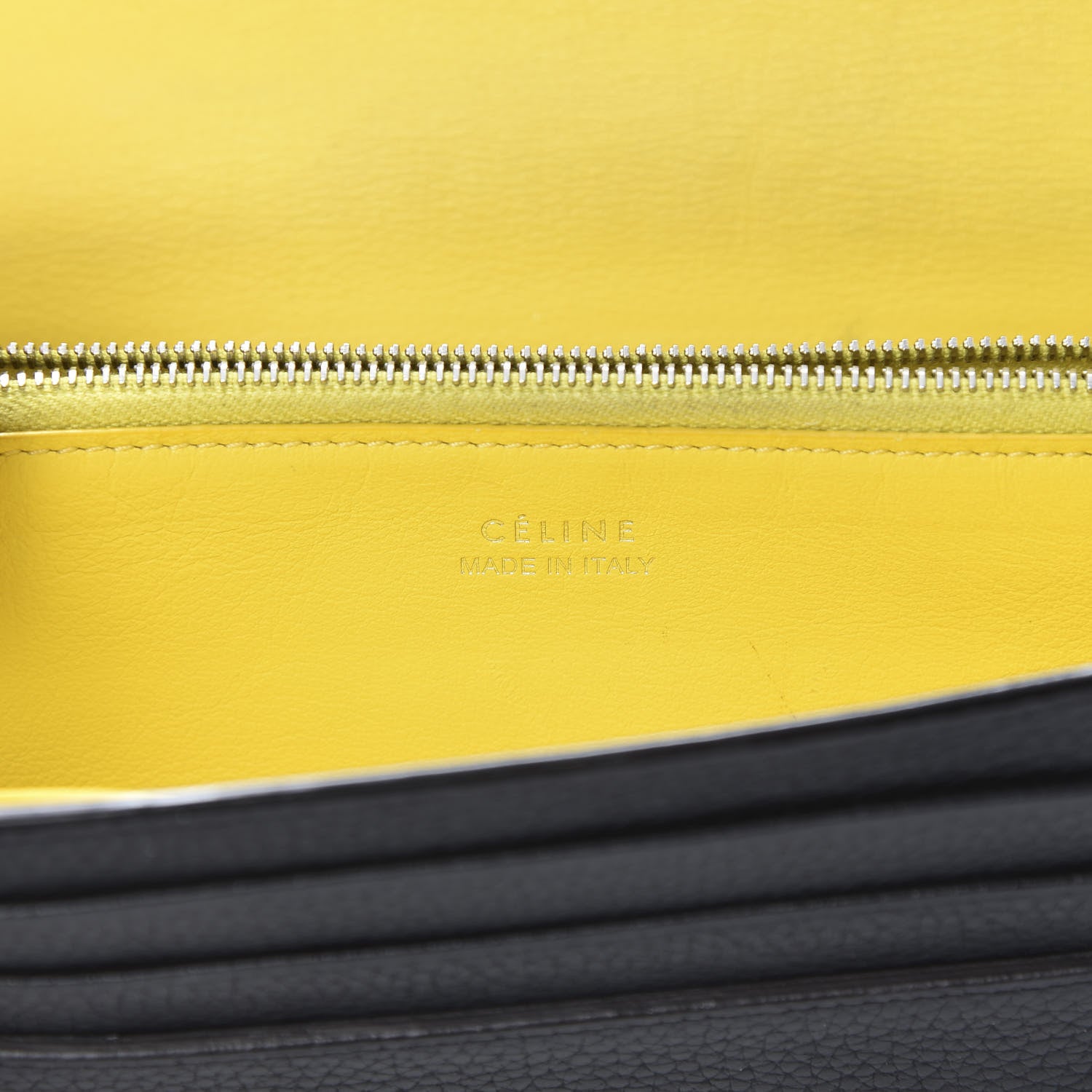 Celine Drummed Calfskin Large Multifunction Flap Wallet Black 6 of 12