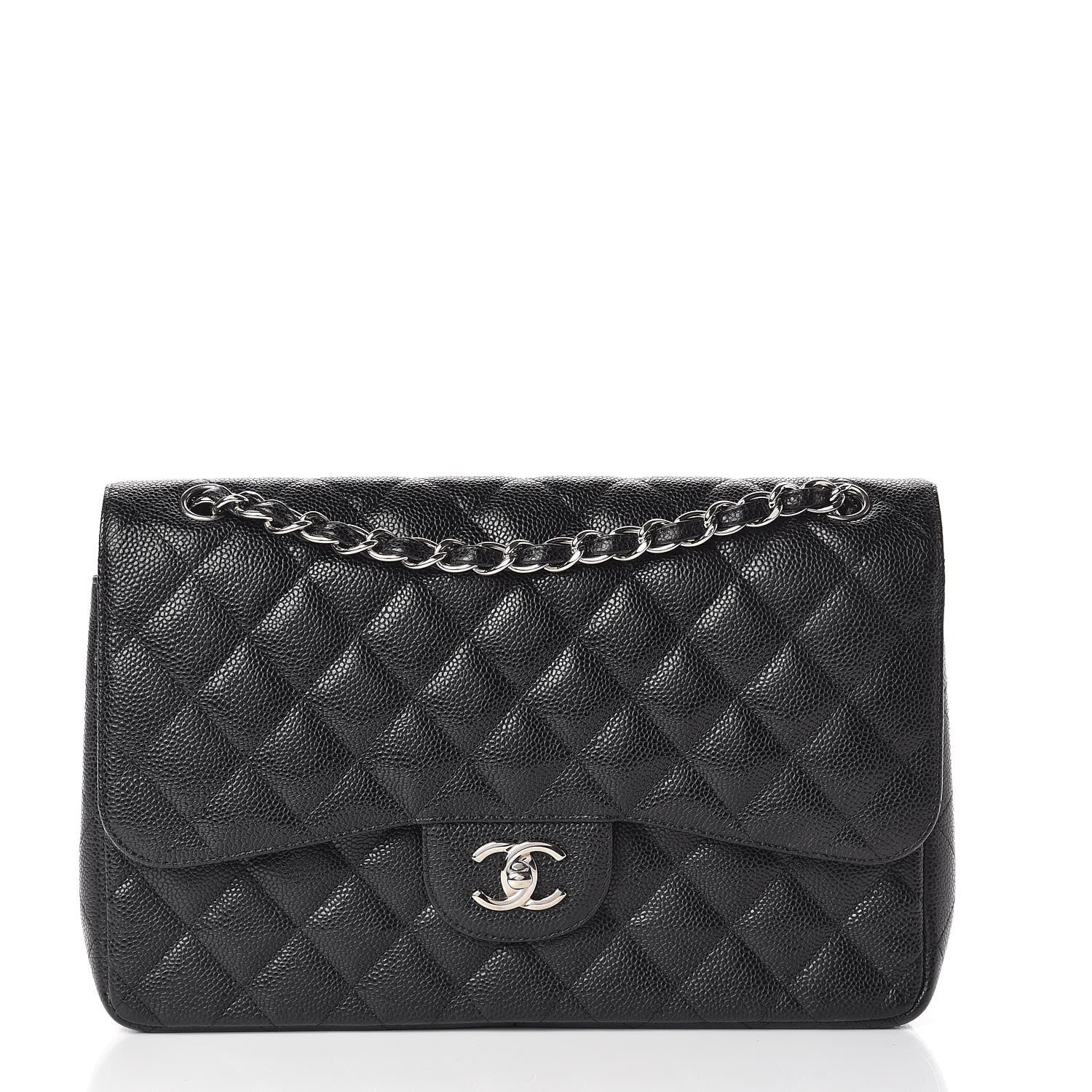 Chanel Caviar Quilted Jumbo Double Flap Black 1 of 15