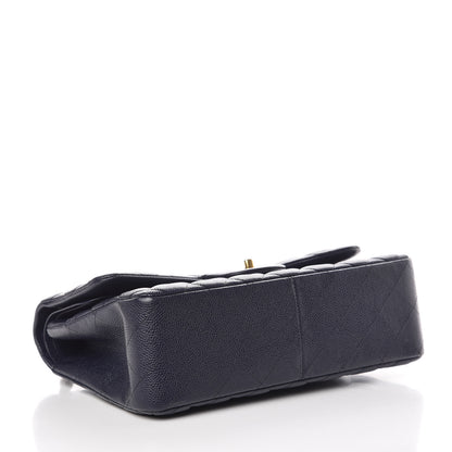 Chanel Caviar Quilted Jumbo Double Flap Navy 4 of 9