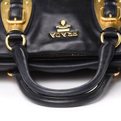 Prada Soft Calf Shopping Satchel Black 11 of 12