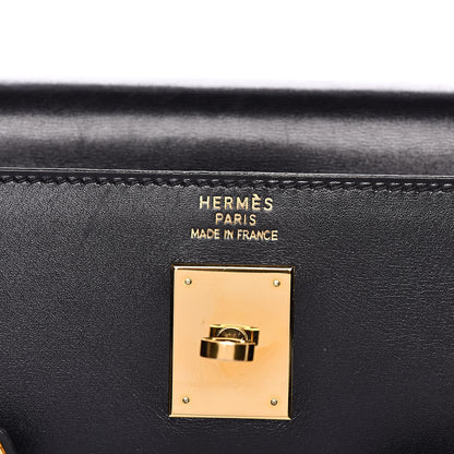 Hermes Box Kelly Retourne 40 Black 8 of 36
