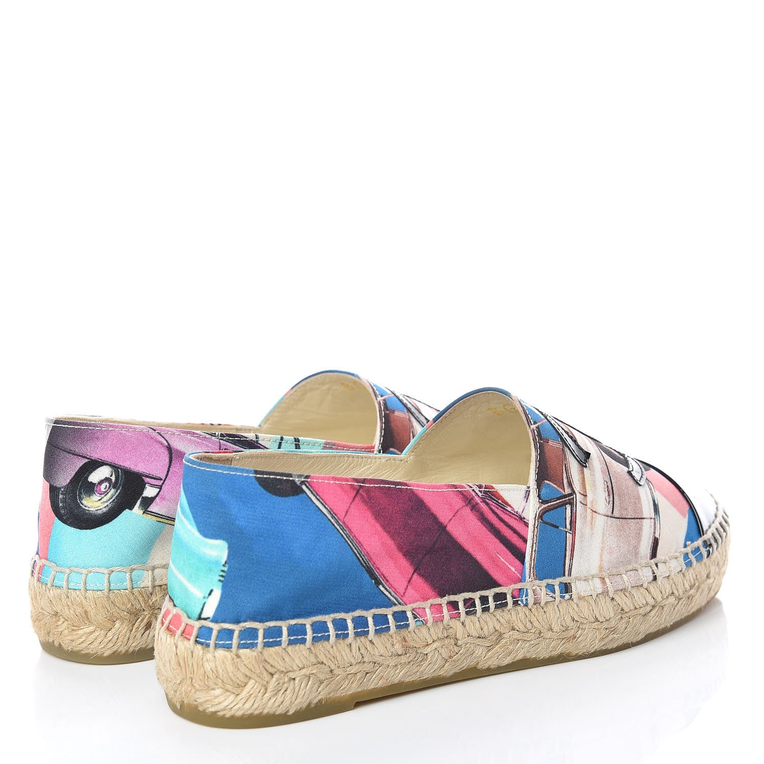 Chanel Fabric Patent CC Espadrilles 35 Multicolor Black 4 of 11