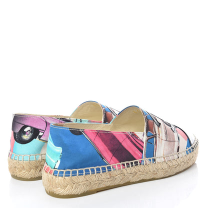 Chanel Fabric Patent CC Espadrilles 35 Multicolor Black 4 of 11