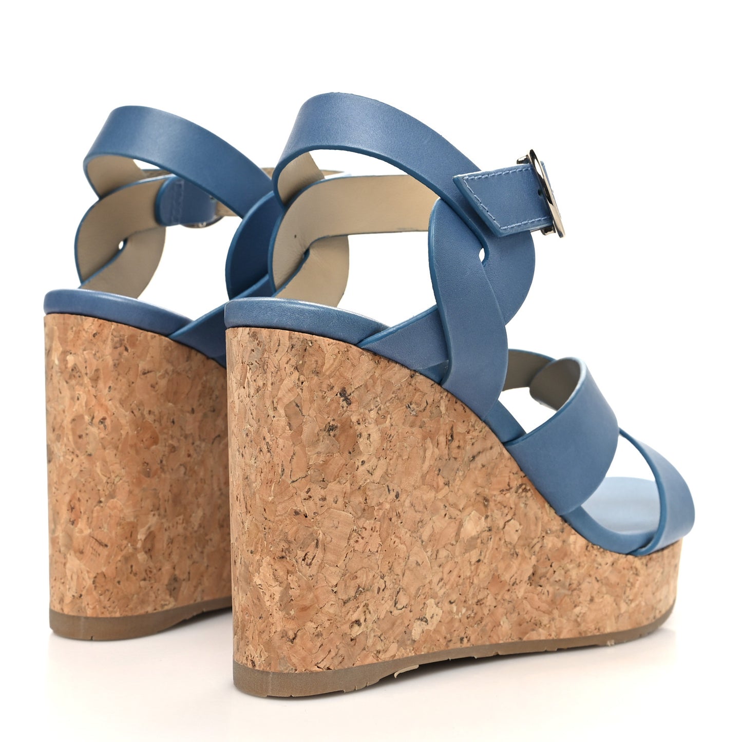 Vachetta Cork Aleili 100 Wedge Sandals 39 Light Blue