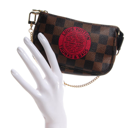 Louis Vuitton Damier Ebene Complice Trunks and Bags Mini Pochette Accessories Red 2 of 7
