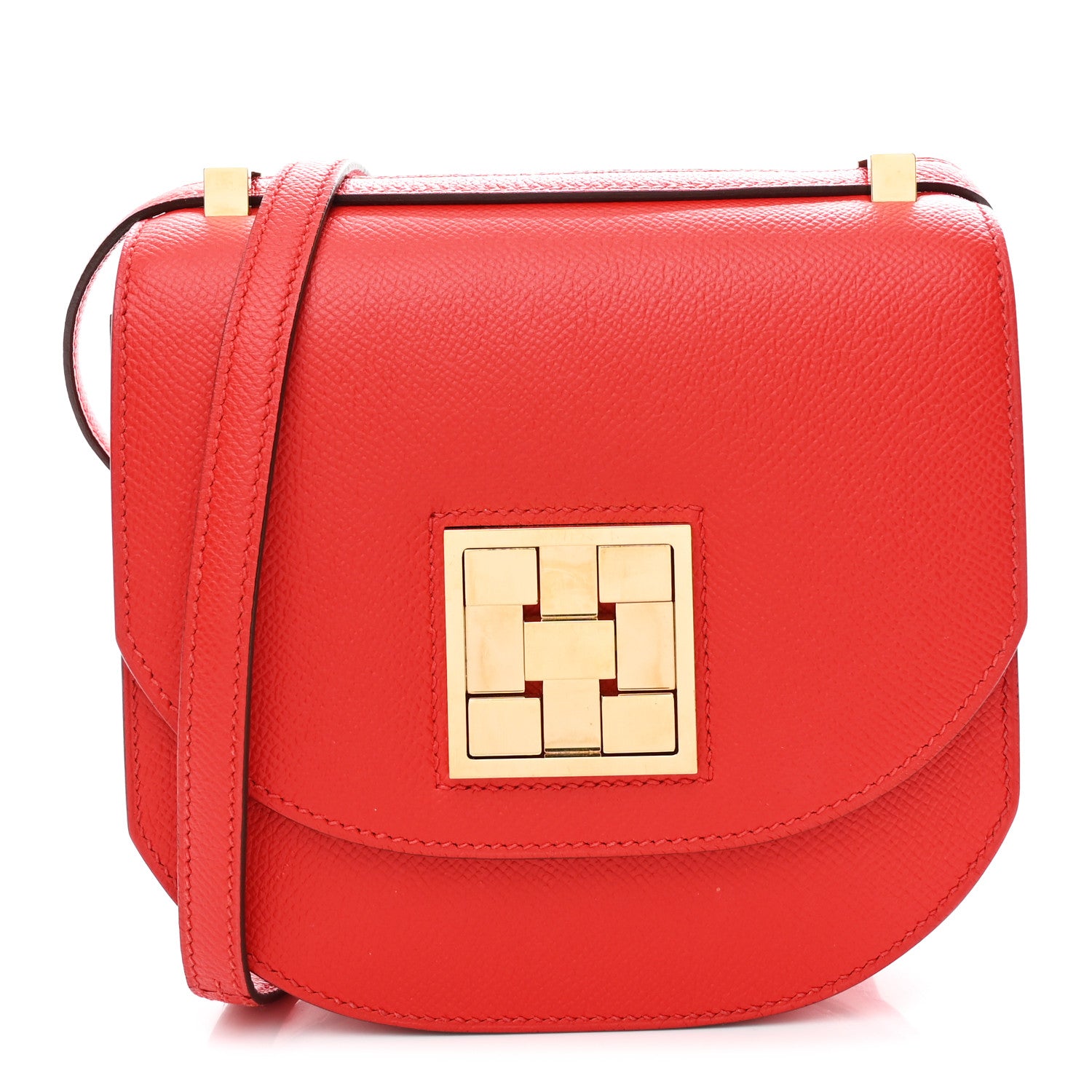 Hermes Epsom Mosaique Au 24-17 Rouge De Coeur 1 of 13