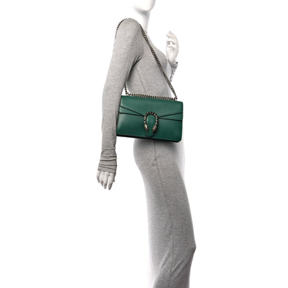 Gucci Pebbled Calfskin Small Dionysus Shoulder Bag Emerald 2 of 10