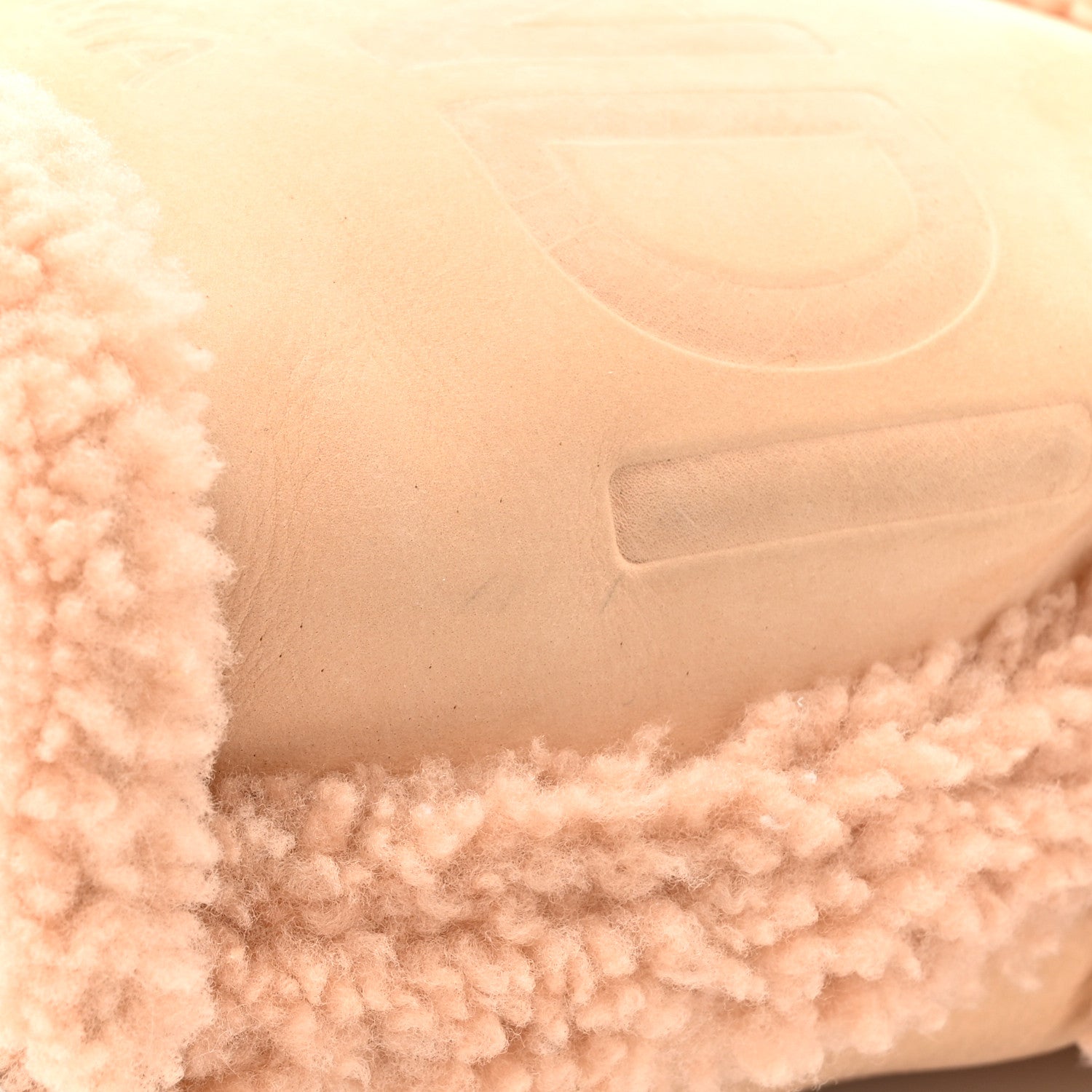 Fendi Shearling Suede F is Fendi Logo Embossed Mini Mon Tresor Bucket Bag Light Rose 12 of 14