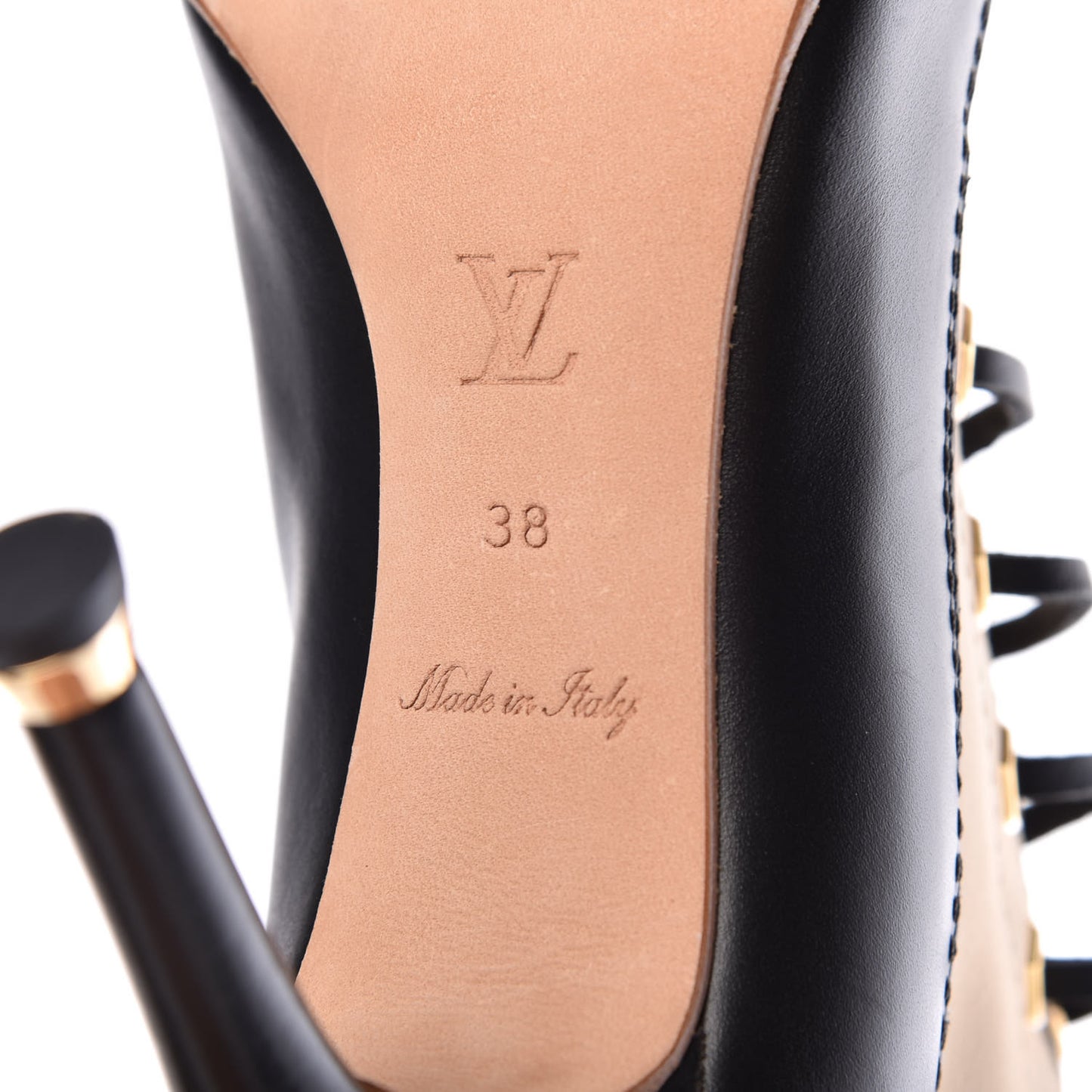 Calfskin Monogram Lauretate Half Boots 38 Beige