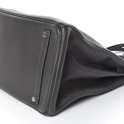 Hermes Taurillon Clemence Birkin 35 Graphite 34 of 37