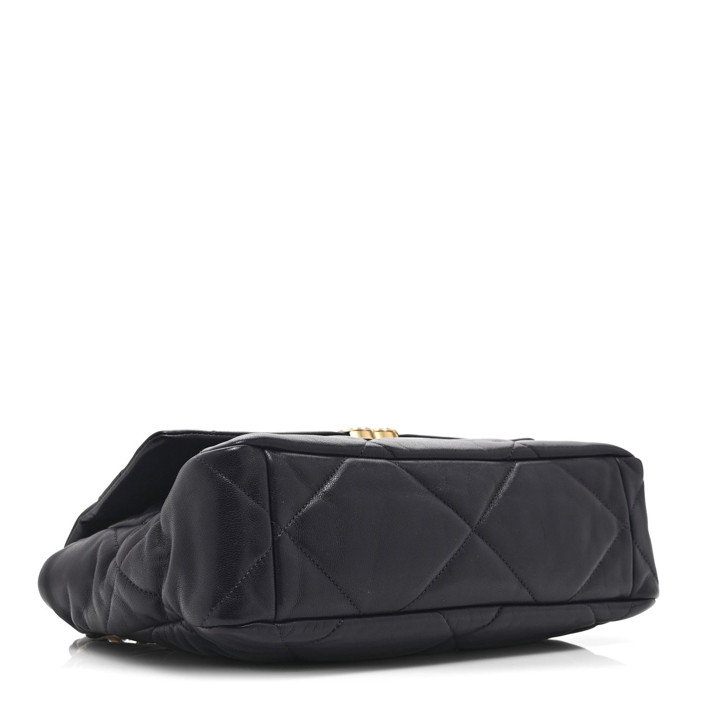 Goatskin Quilted Large Chanel 19 Flap Puple