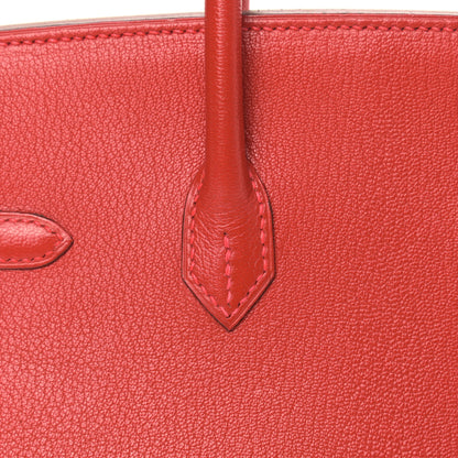 Hermes Chevre Mysore Birkin 25 Rouge Vif 11 of 42