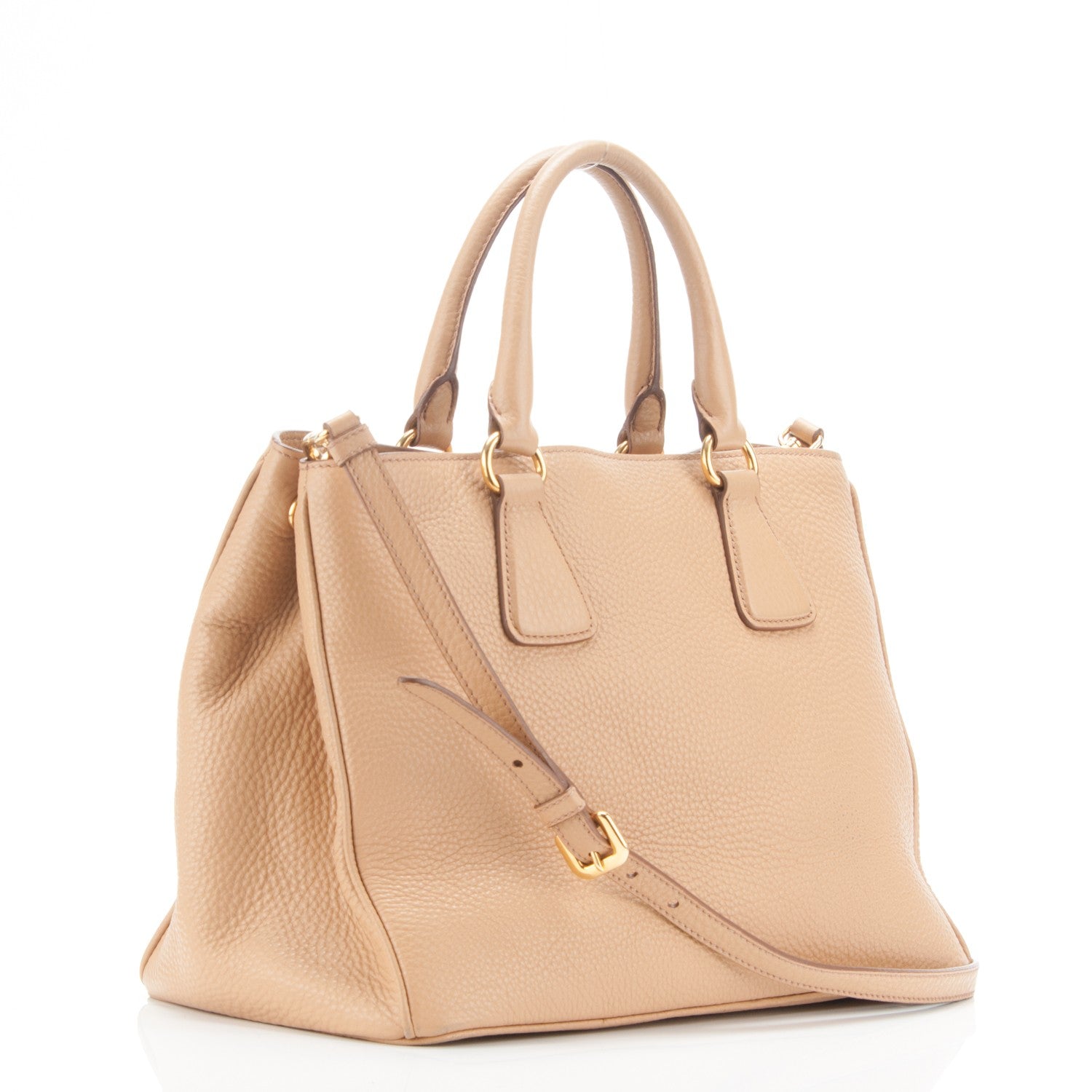 Prada Vitello Daino Tote Sabbia 3 of 9