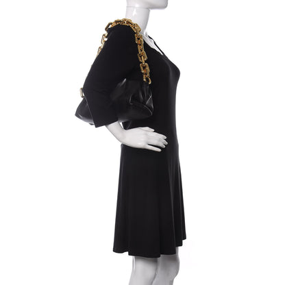 Bottega Veneta Calfskin The Pouch Chain Black 2 of 10