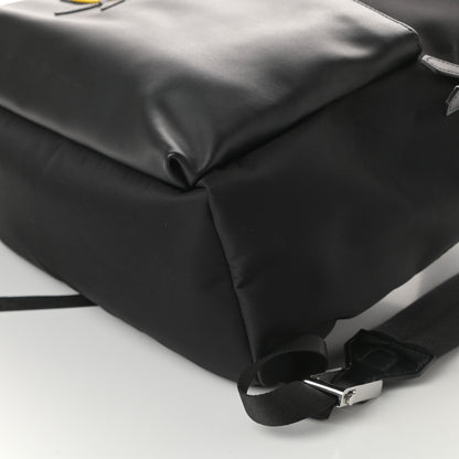 Fendi Nylon Calfskin Monster Butterfleye Backpack Black Carbone Multicolor 9 of 9