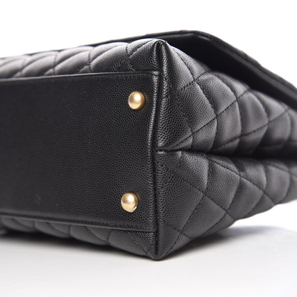 Chanel Caviar Quilted Small Coco Handle Flap Black 9 of 10